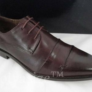 FRATELLI 9082 BURGUNDY LEATHER‎ DRESS OXFORD SIZE 8